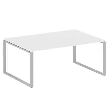 Конференц-стол переговорный БО.ПРГ-1.5 (Серый/Белый) в Шахтах - изображение