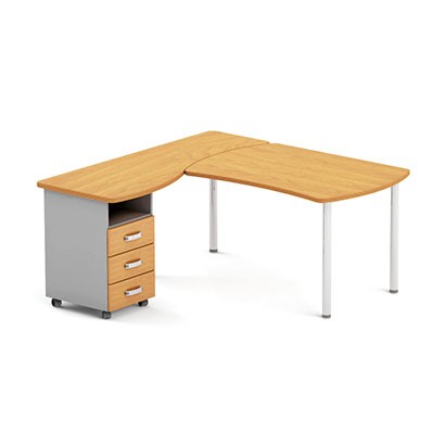 Угловой письменный стол Boston DIL-180 (металлический каркас) в Шахтах - изображение
