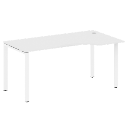 Стол криволинейный БП.СА-1, правый (Белый/Белый) в Шахтах - изображение