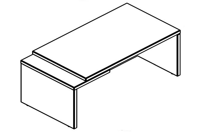 Стол руководителя Torr Z, TCT 209L, левый (2000x900x750), дуб девон в Шахтах - изображение 1