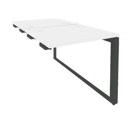 Приставной стол к тумбе O.MO-D.SPR-0.7 Антрацит/Белый бриллиант в Шахтах - изображение