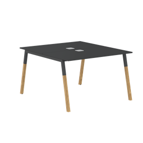 Стол для переговоров FORTA Черный Графит-Черный Графит-Бук  FWST 1113 (1180x1346x733) в Таганроге