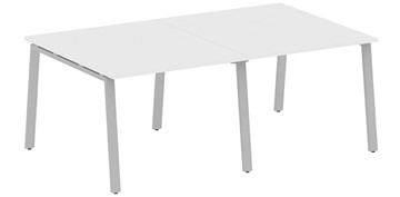 Офисный стол для переговоров БА.ПРГ-2.2, Белый/Серый в Шахтах