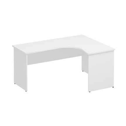 Угловой стол Комфорт, белый премиум, правый (160x120x75) К 125 в Шахтах - изображение