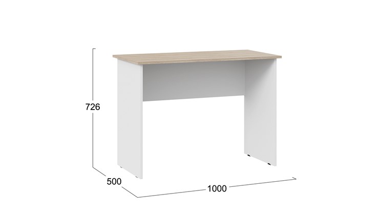 Рабочий стол Тип 14, 1000 (Дуб Сонома/Белый Ясень) в Шахтах - изображение 2