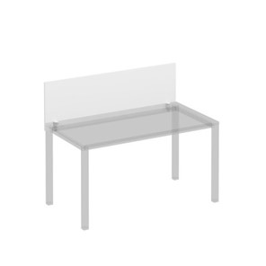 Экран для стола 140 на белом металлокаркасе Комфорт КФ, белый премиум (140x45x1.8) К.Б 842 в Батайске