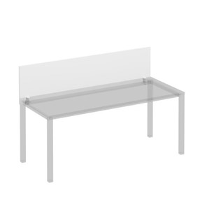 Экран для стола 180 на белом каркасе настольный фронтальный Комфорт КФ, белый премиум (180x45x1.8) К.Б 844 в Таганроге