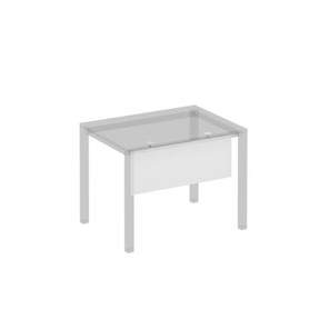 Экран стола защитный (ДСП) с кронштейнами для стола 100 на белом металлокаркасе Комфорт КФ, белый премиум (85x3.2x1.8) К.Б1 810 в Шахтах