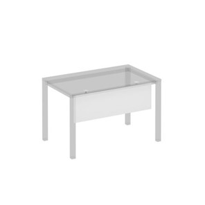 Экран стола защитный (ДСП) с кронштейнами для стола 120 на белом металлокаркасе Комфорт КФ, белый премиум (120x3.2x1.8) К.Б1 812 в Батайске