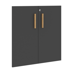 Низкие двери для шкафов с замком FORTA Черный ГрафитFLD 40-2(Z) (794х18х766) в Шахтах