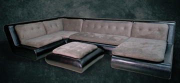 П-образный диван Шад Эвелина со столом-пуфом в Шахтах