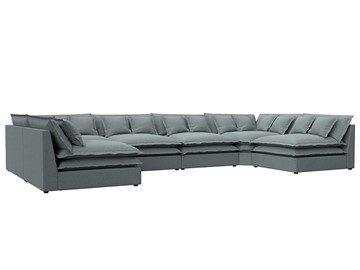 П-образный диван Лига-040, Амур серый (рогожка) в Шахтах