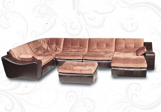 П-образный диван Плимут-Лувр 410х230х175 в Шахтах - изображение 1