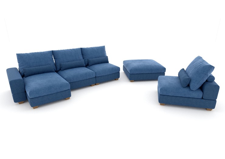 П-образный диван V-10-M П (П1+Д4+Д2+УС+ПС), Memory foam в Батайске - изображение 2