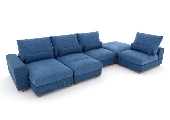 П-образный диван V-10-M П (П1+Д4+Д2+УС+ПС), Memory foam в Батайске - изображение