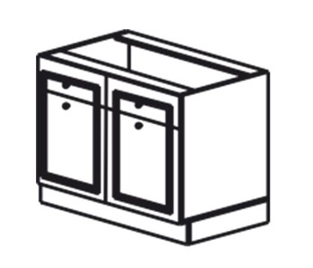 Тумба кухонная Веста рабочая двухдверная с ящиками 820*800*525 мм в Шахтах