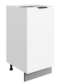 Тумба кухонная Стоун L400 (1 дв.гл.) (белый/джелато софттач) в Шахтах