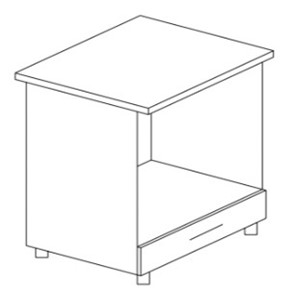 Кухонный шкаф под технику с ящиком Некст МДФ Б29 МДФ премиум, глянец, металик без столешницы в Шахтах
