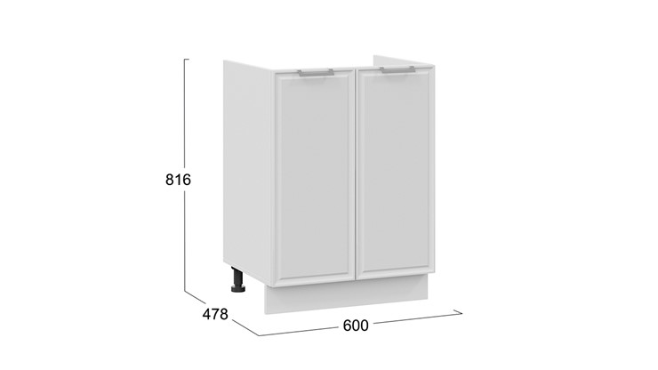 Кухонная тумба Белладжио 1Н6М (Белый, Фон белый) в Шахтах - изображение 2