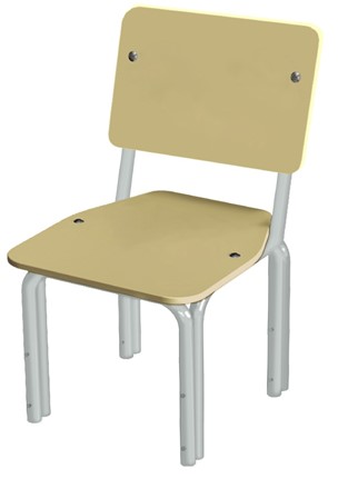 Детский растущий стул Прямая спинка (Кузя-ПС(1-3)ВСр) в Шахтах - изображение