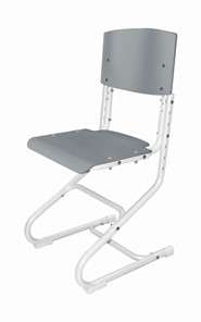 Регулируемый детский стул СУТ.01 Фанера (рост от 130 см), Серый в Шахтах
