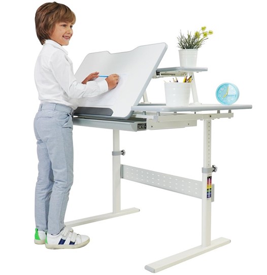 Детский стол-трансформер Holto-99 серый в Шахтах - изображение 6
