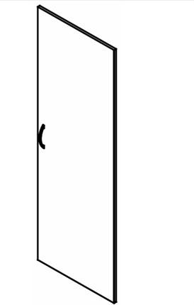 SIMPLE SD-6B Дверь высокая 594х16х1740 серый в Шахтах - изображение